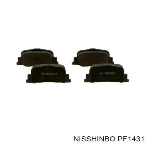 pf1431 Nisshinbo колодки тормозные задние дисковые