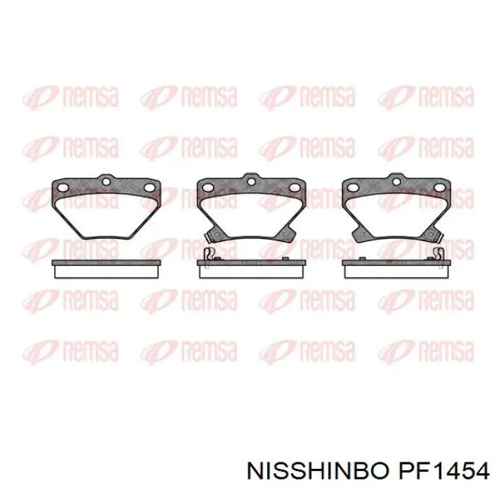 PF-1454 Nisshinbo колодки тормозные задние дисковые
