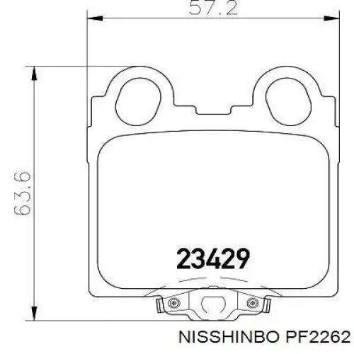 PF2262 Nisshinbo Колодки тормозные дисковые комплект
