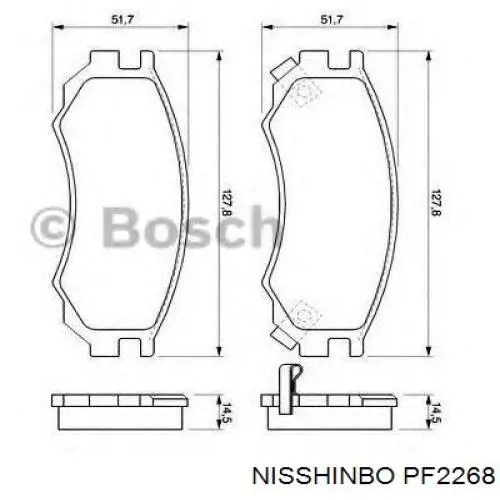 Колодки Nisshinbo PF2268 цена, от 9.23 USD