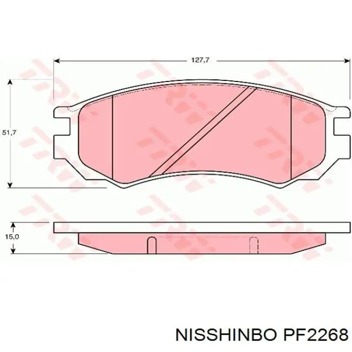 Купить PF2268 Nisshinbo Колодки тормозные