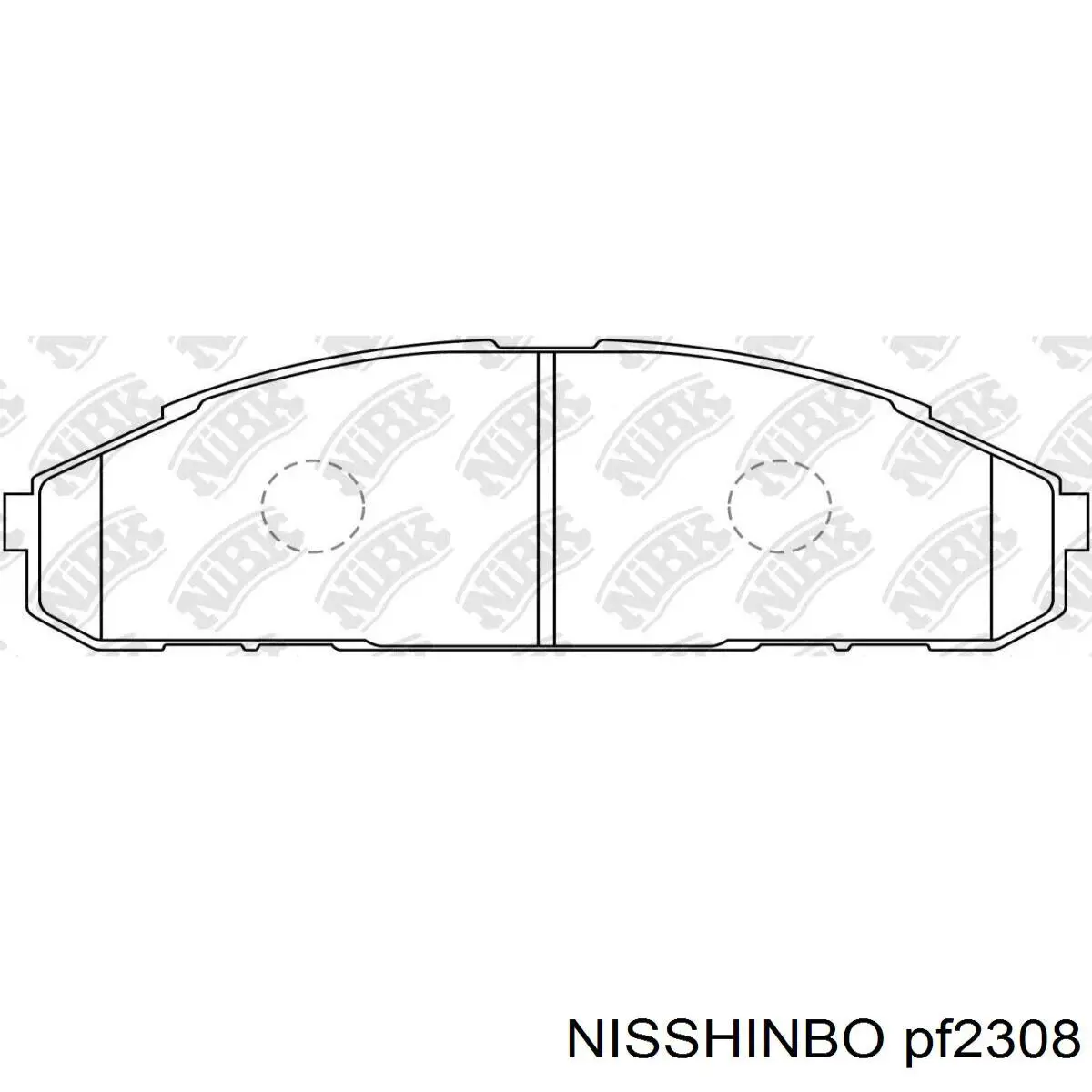 Колодки тормозные передние дисковые NISSHINBO PF2308