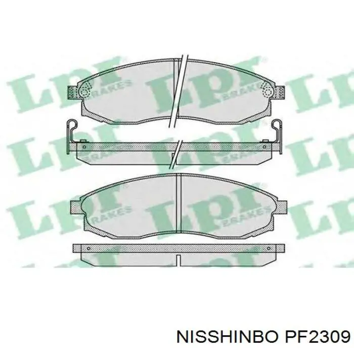 PF2309 Nisshinbo Колодки передние