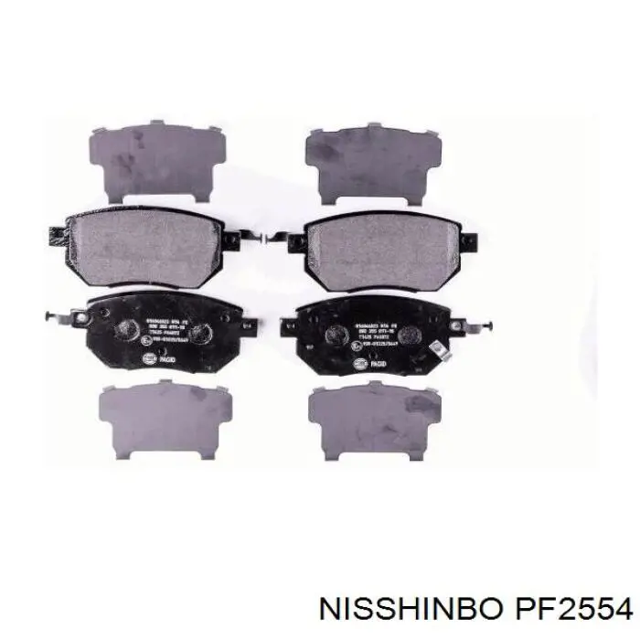 Передние тормозные колодки PF2554 Nisshinbo