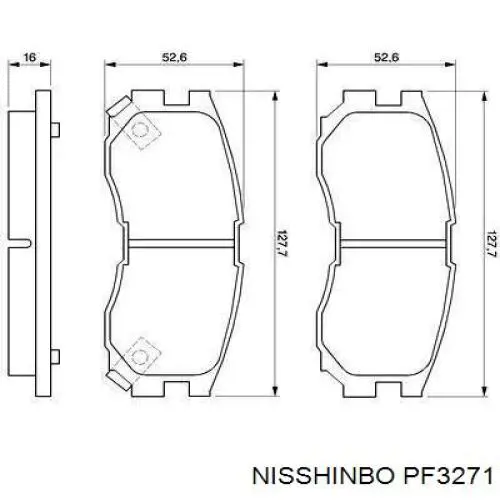 PF3271 Nisshinbo Колодки передние