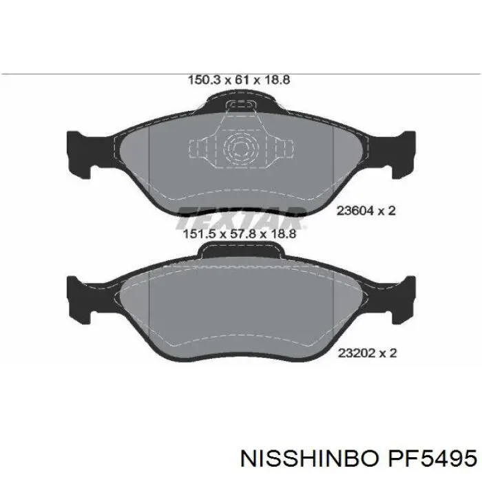 Колодки Nisshinbo PF5495 цена, от 19.00 USD