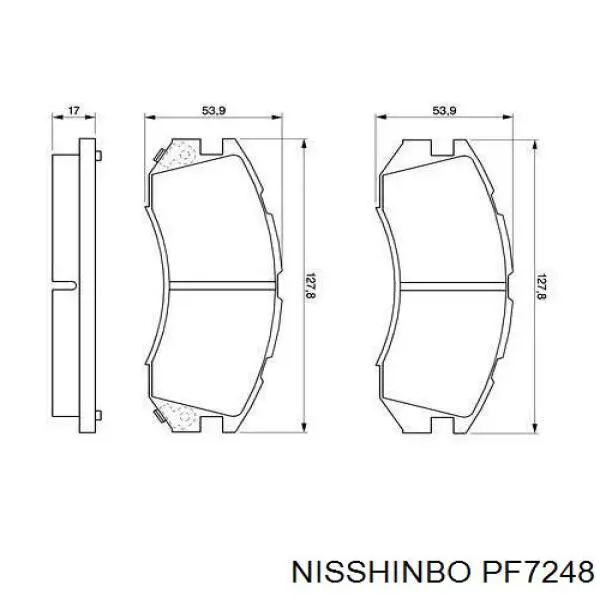 Колодки Nisshinbo PF7248 цена, от 19.00 USD