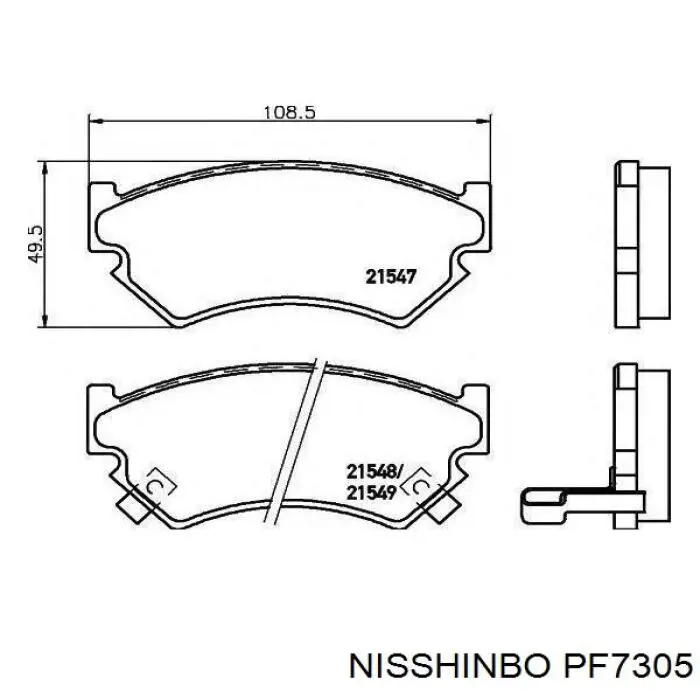 Передние тормозные колодки T2116007FS 5277