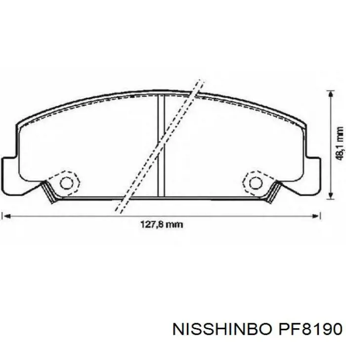 PF-8190 Nisshinbo колодки тормозные передние дисковые