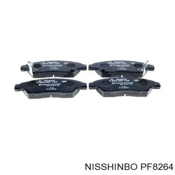 Передние тормозные колодки PF8264 Nisshinbo