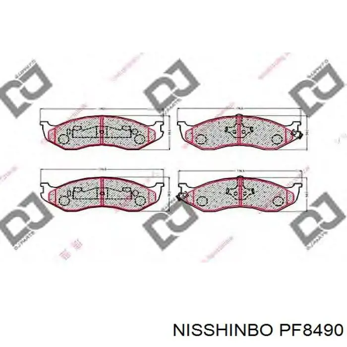 PF8490 Nisshinbo колодки тормозные передние дисковые