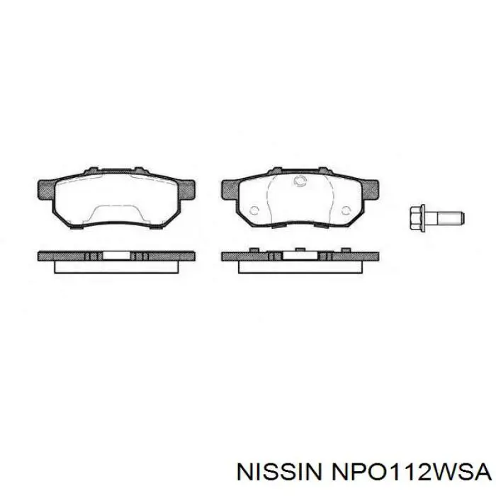 Передние тормозные колодки NPO112WSA Nissin