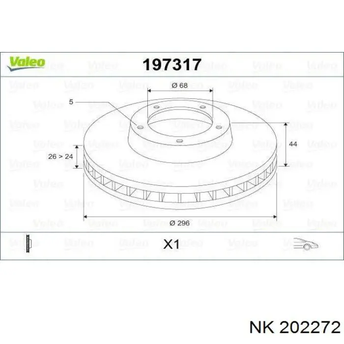 Купить 202272 NK Ротор тормозной