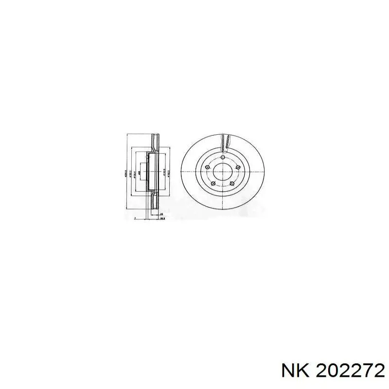 Передние тормозные диски 202272 NK
