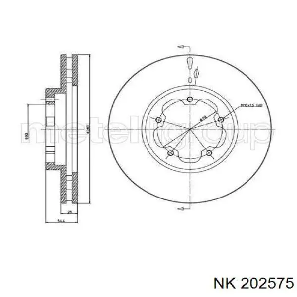 Купить 202575 NK Ротор тормозной