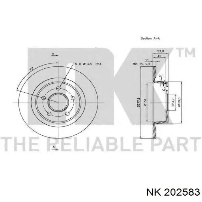202583 NK Дисковый тормоз
