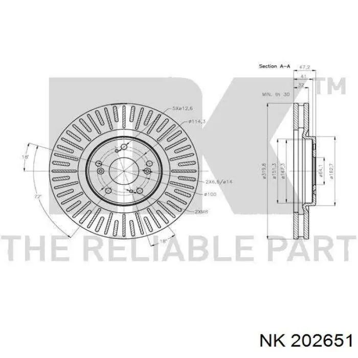 Купить 202651 NK Ротор тормозной