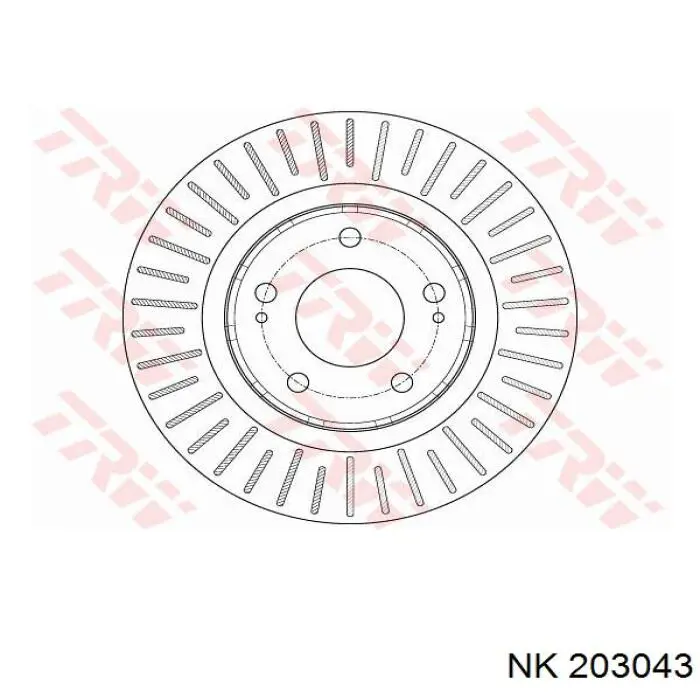 Передние тормозные диски 203043 NK