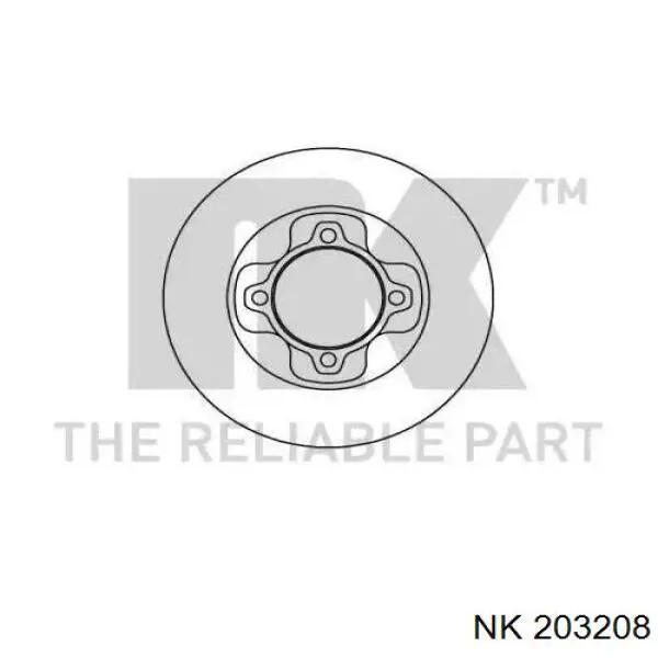 203208 NK диск тормозной передний