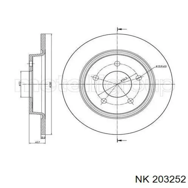 203252 NK Дисковый тормоз