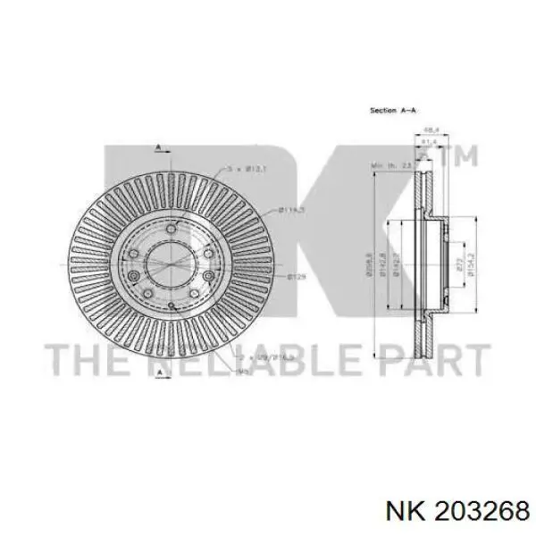 Купить 203268 NK Ротор тормозной