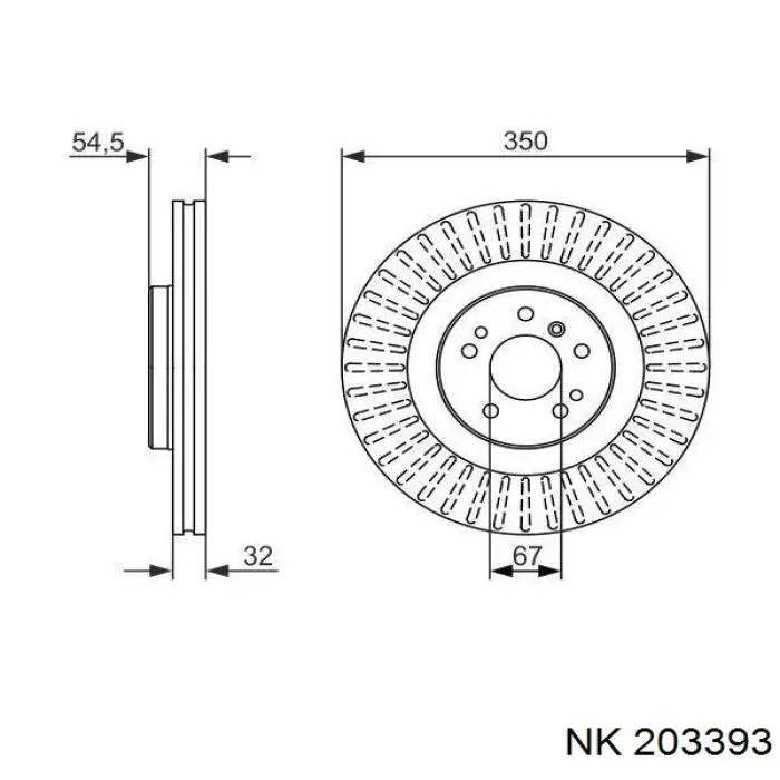 Передний тормозной диск NK 203393