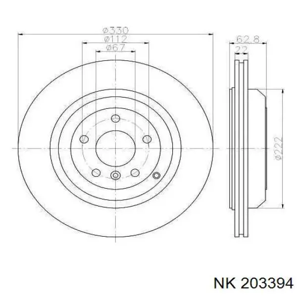 Задний дисковый тормоз NK 203394