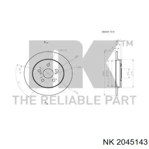 Тормозные диски 2045143 NK
