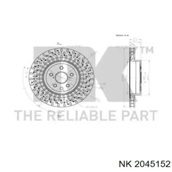 Тормозные диски 2045152 NK