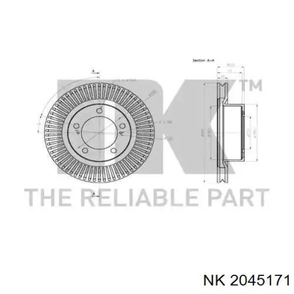 2045171 NK disco do freio dianteiro