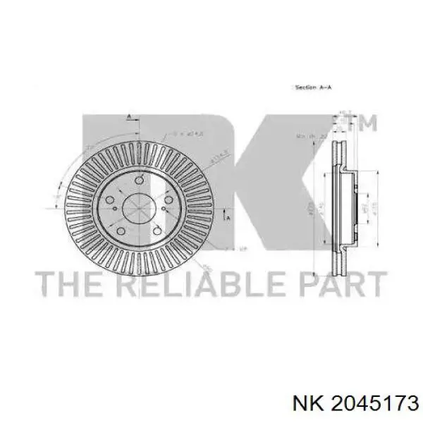 2045173 NK disco do freio dianteiro