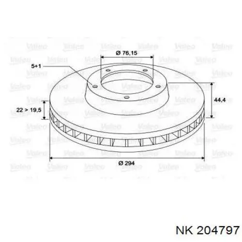 Задний дисковый тормоз NK 204797