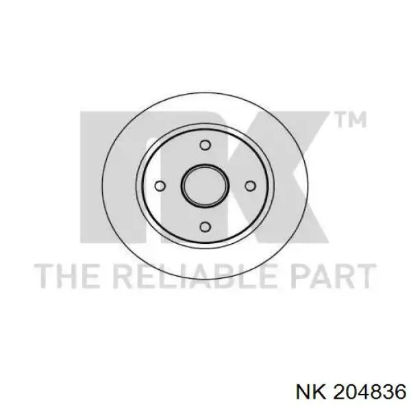 204836 NK диск тормозной задний