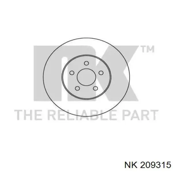 209315 NK диск тормозной передний