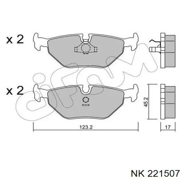 Колодки дисковые  NK 221507 цена, от 11.83 USD