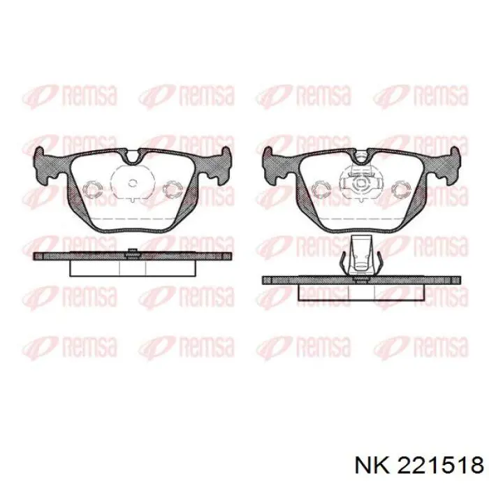 Купить 221518 NK Колодки тормозные задние, дисковые