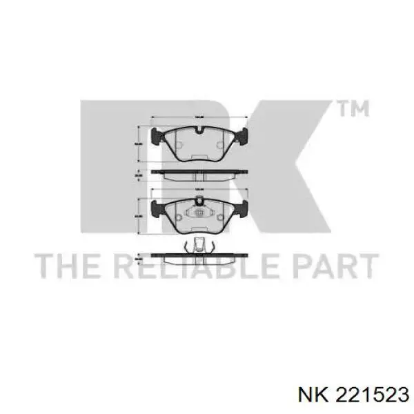 221523 NK колодки тормозные передние дисковые