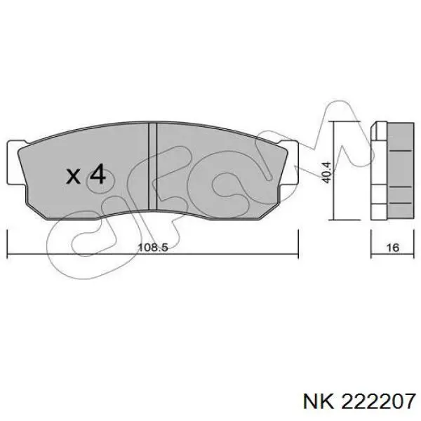 Колодки NK 222207 цена, от 15.86 USD