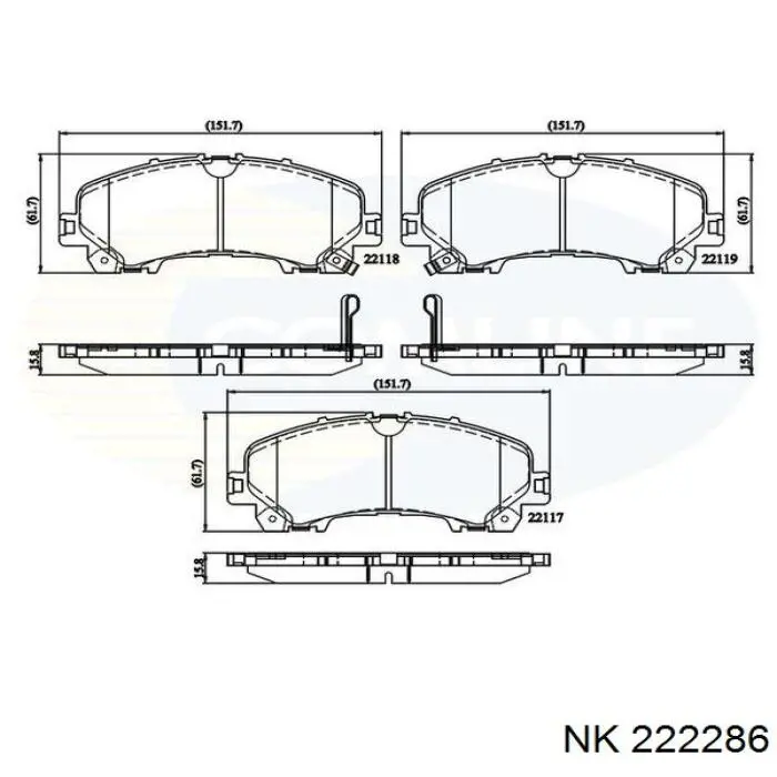 222286 NK Колодки передние