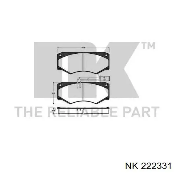 Передние тормозные колодки 222331 NK