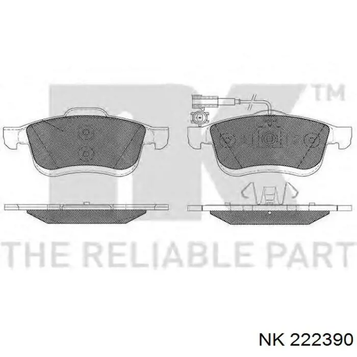 Колодки NK 222390 цена, от 30.33 USD