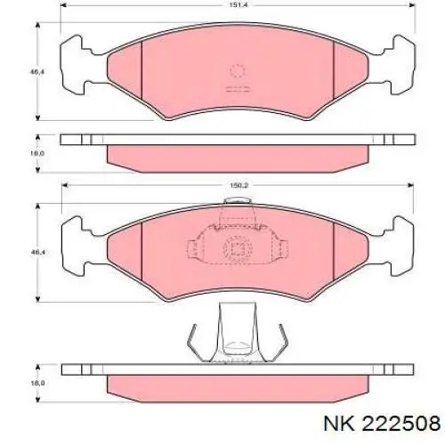 Купить 222508 NK Колодки тормозные