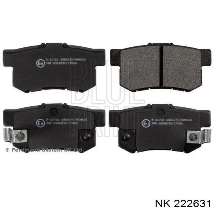 Задние тормозные колодки 222631 NK