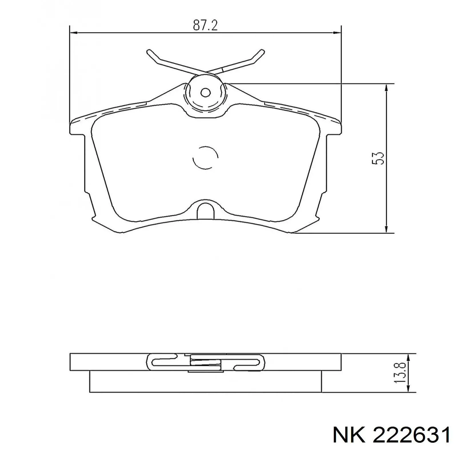 Колодки дисковые  NK 222631 цена, от 17.36 USD