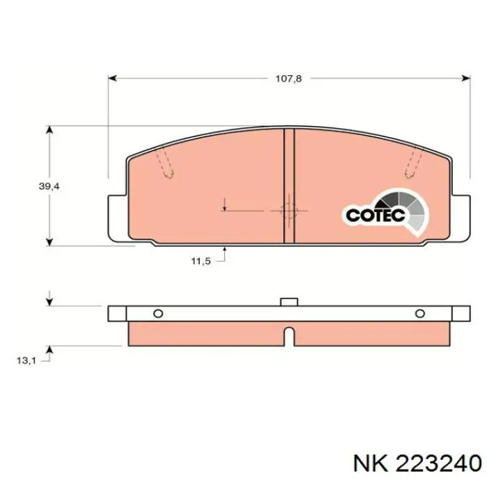 Колодки дисковые  NK 223240 цена, от 14.52 USD