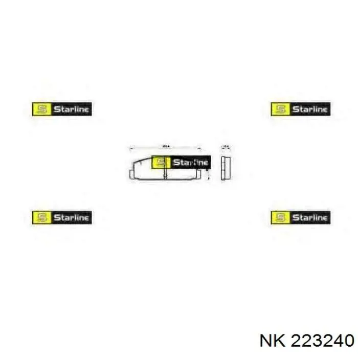 Купить 223240 NK Колодки тормозные задние, дисковые