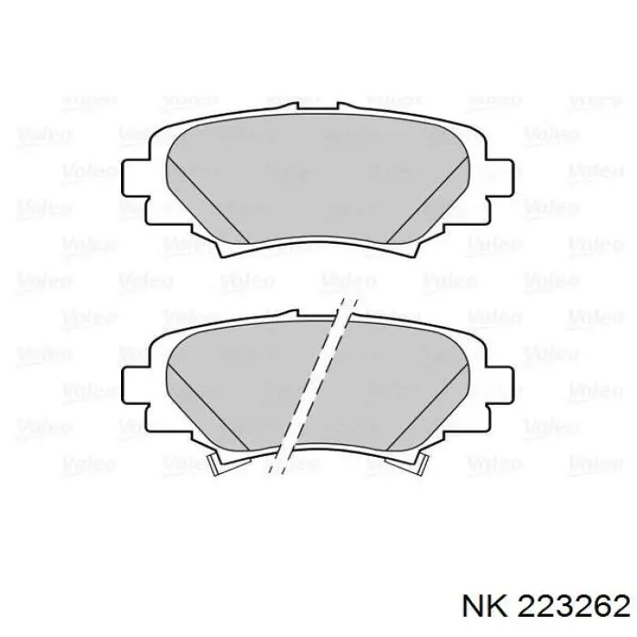 Задние тормозные колодки 223262 NK