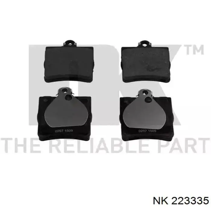 223335 NK колодки тормозные задние дисковые