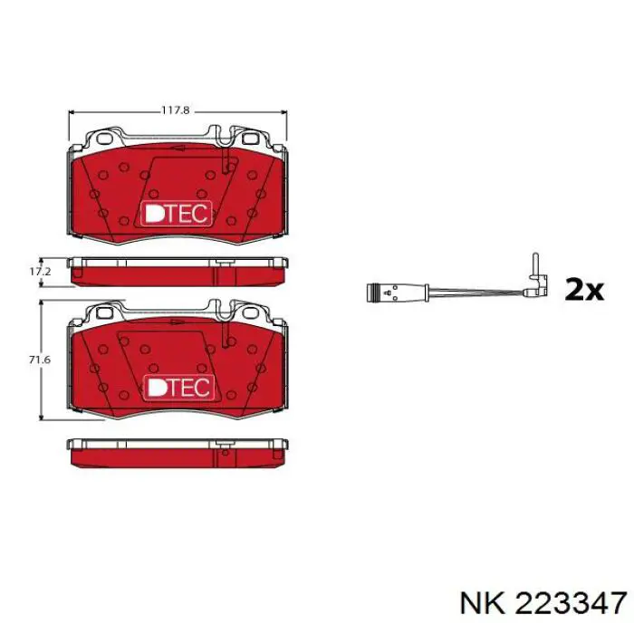 Колодки NK 223347 цена, от 32.66 USD