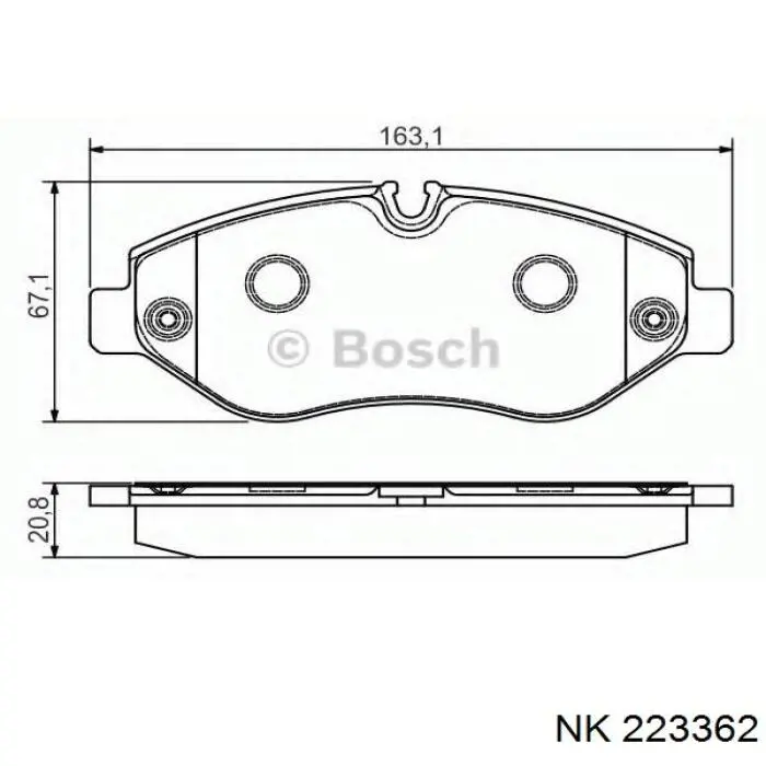 Колодки NK 223362 цена, от 36.20 USD